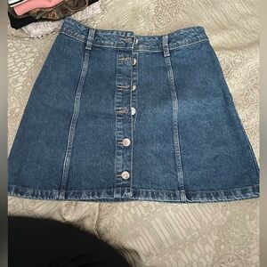 H&M Blue Denim A-Line Skirt
